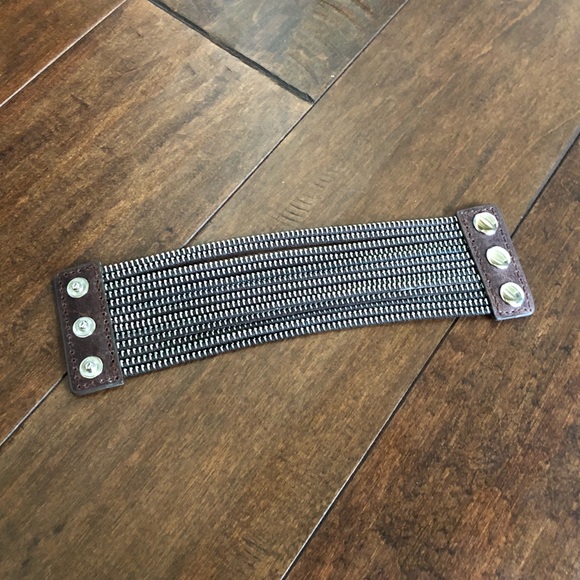 Leather Zipper Bracelet - Picture 3 of 5